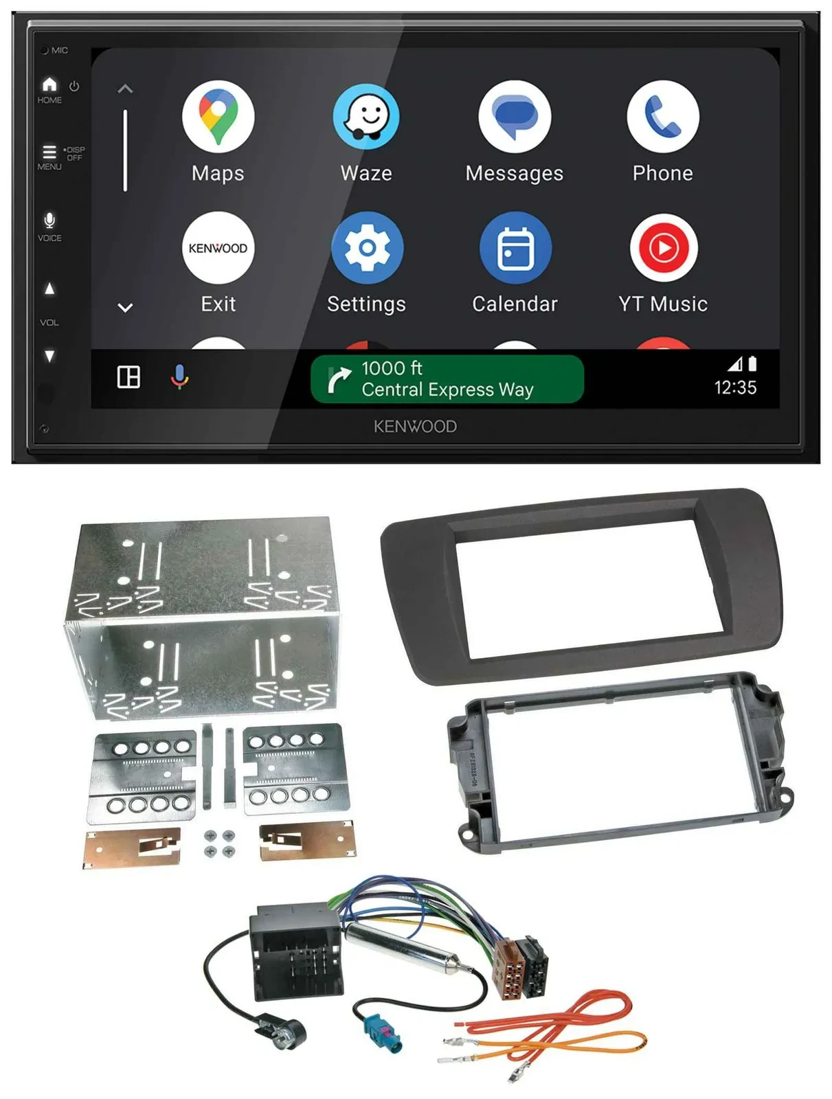 Kenwood DAB Bluetooth USB MP3 2DIN Autoradio für Seat Ibiza ab 08 tuam-grey