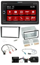 Blaupunkt TMC USB Lenkrad Bluetooth DAB 2DIN Navigation für Opel Tigra Corsa C M