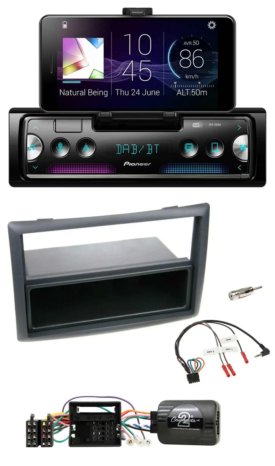 Pioneer USB Lenkrad Bluetooth DAB Autoradio für Renault Megane 2009-2012