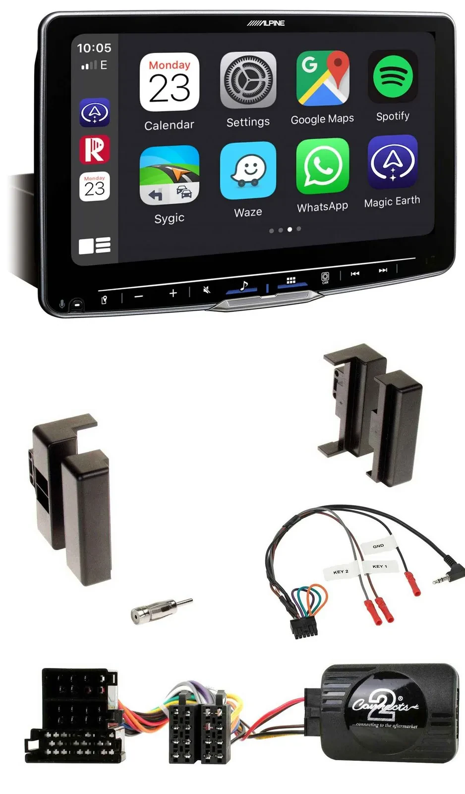 Alpine Bluetooth Lenkrad USB DAB Autoradio für Audi A4 B5 bis 99 A6 C4 bis 97 A8