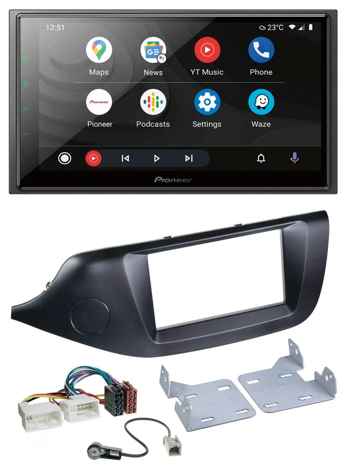 Pioneer USB 2DIN DAB MP3 Bluetooth Autoradio für Kia Ceed (ab 12) schwarz