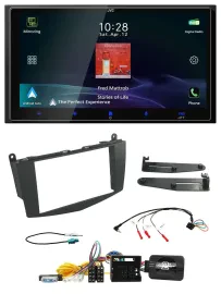 JVC USB Bluetooth 2DIN DAB Lenkrad Autoradio für Mercedes C-Klasse 07-11 W204 oh