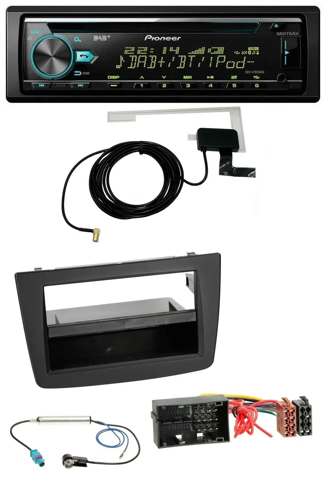 Автомагнитола для Alfa Romeo Mito 955 (с 2014) Pioneer MP3, CD, USB, AUX, DAB, черный