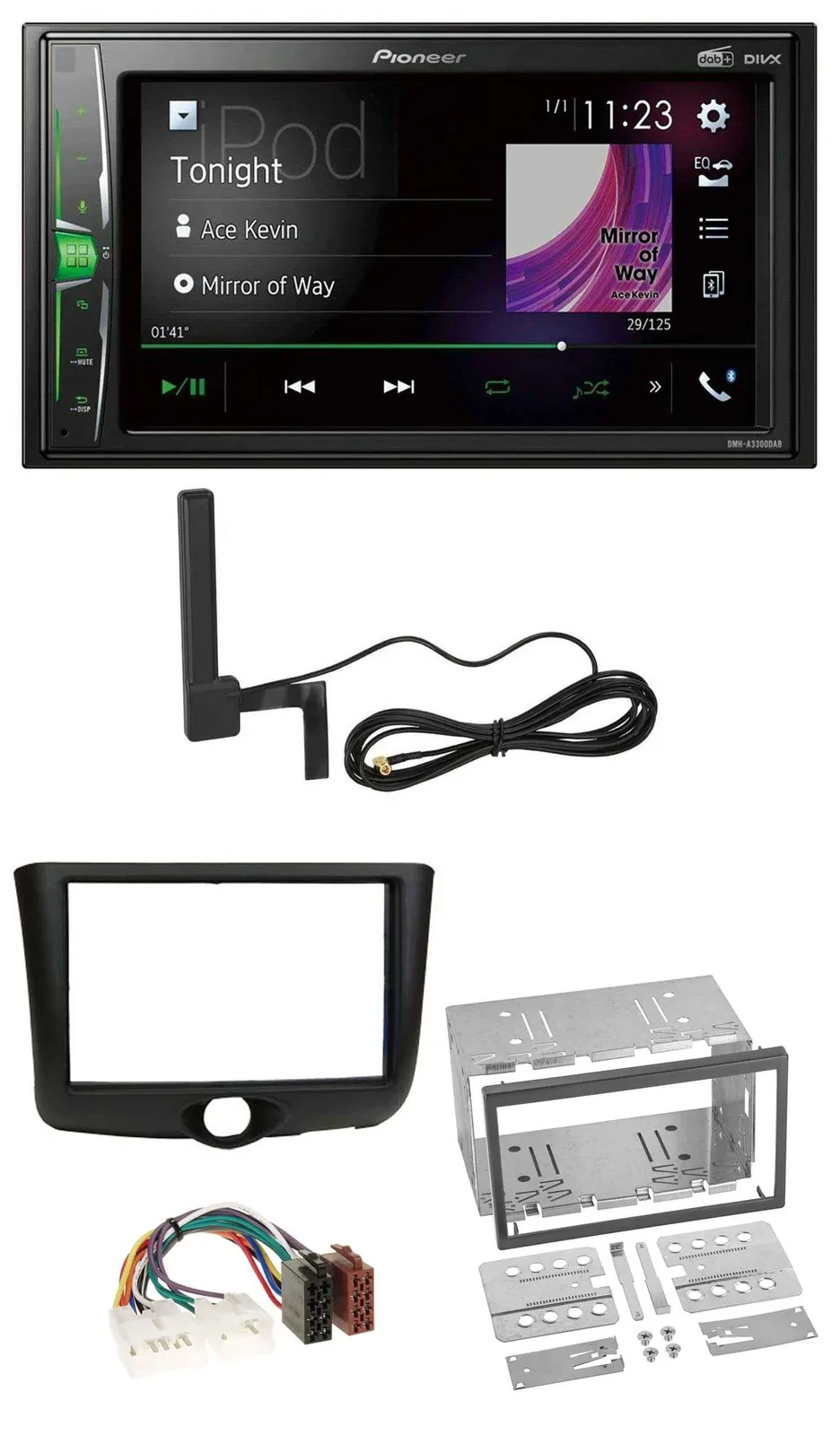 Pioneer MP3 DAB AUX 2DIN Bluetooth Autoradio für Toyota Yaris (1999-2003)