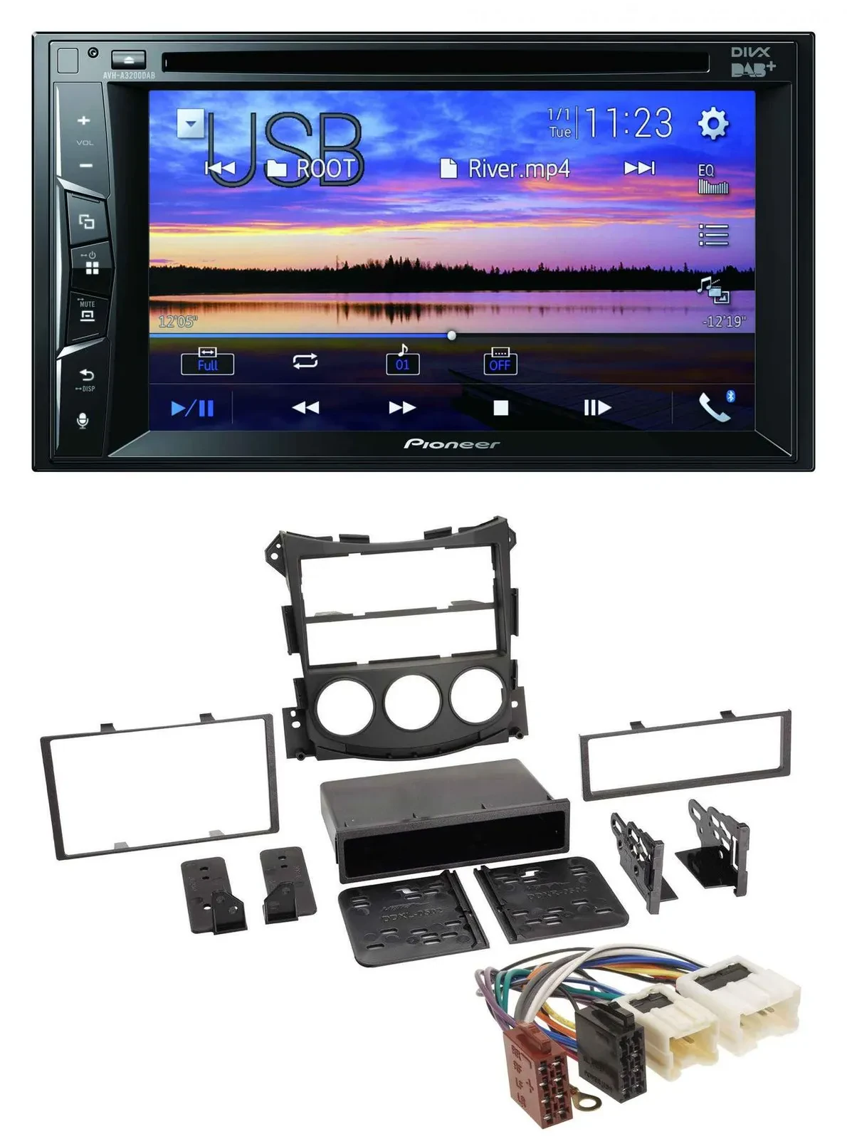 Pioneer Bluetooth 2DIN USB DVD DAB MP3 Autoradio für Nissan 370Z Coupe Roadster