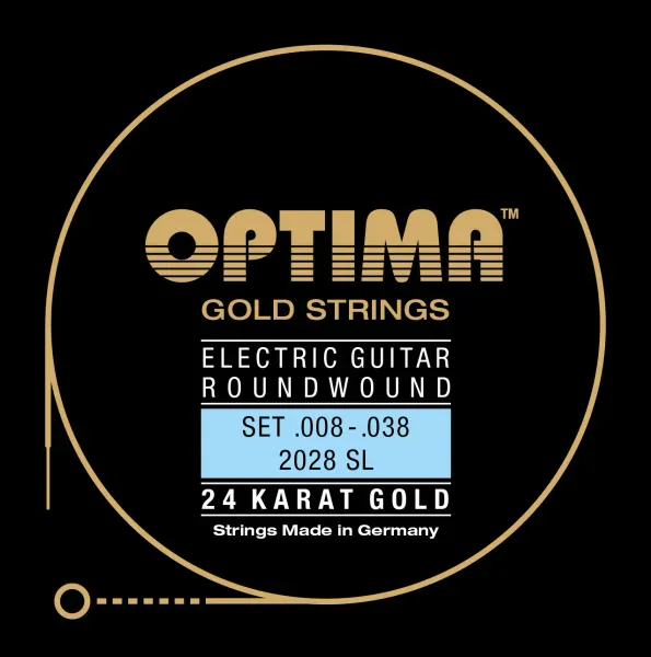 Струны для электрогитары Optima 2028.SL 24K Gold Strings Satz Roundwound Super Light 8-38