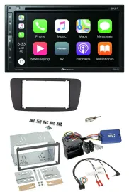 Pioneer DVD 2DIN Lenkrad DAB Bluetooth USB Autoradio für Seat Ibiza ab 08 azabac
