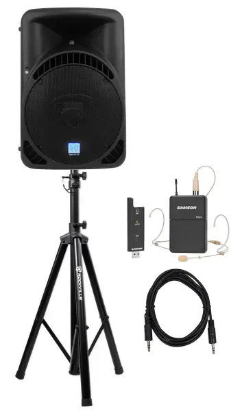 Rockville 15" Bluetooth Speaker System w/Headset Mic For Speeches, Presentations