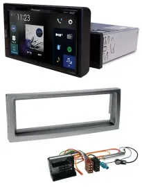 Pioneer DAB MP3 Bluetooth USB Autoradio für Citroen C5 Peugeot 407 ab 04 grau-me