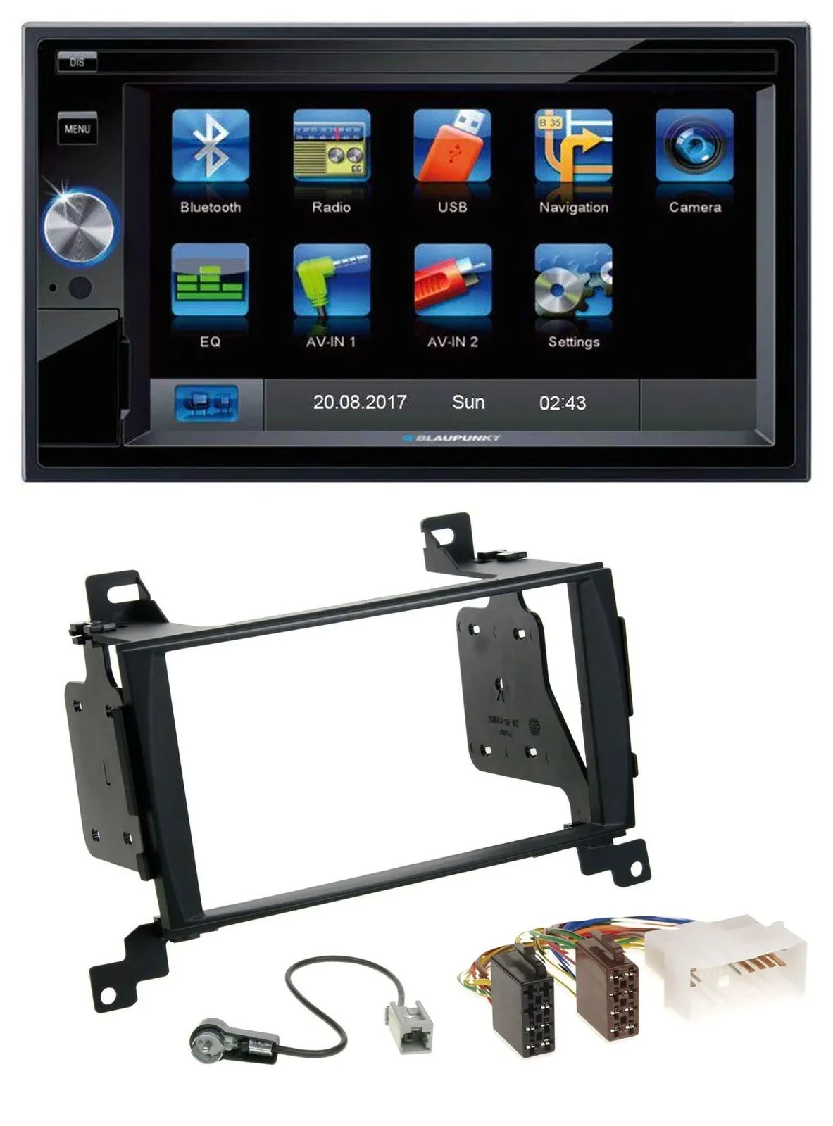 Blaupunkt SD Bluetooth 2DIN MP3 USB AUX Autoradio für Hyundai Santa Fe 2007-2012