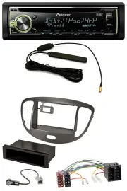 Автомагнитола Pioneer MP3/USB/CD/DAB/AUX для Hyundai i10 (2008–2013) тёмно-серый