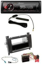 Автомагнитола Pioneer 1-DIN, DAB, MP3, USB, AUX, для Mercedes Viano/Vito (2006–2014), черный