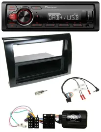 Автомагнитола Pioneer 1 DIN, DAB, USB, поддержка управления на руле, для Fiat Bravo 2007–2014