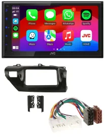 Автомагнитола для Toyota Hilux (2015–2020) JVC 2DIN, Bluetooth, USB, MP3, DAB