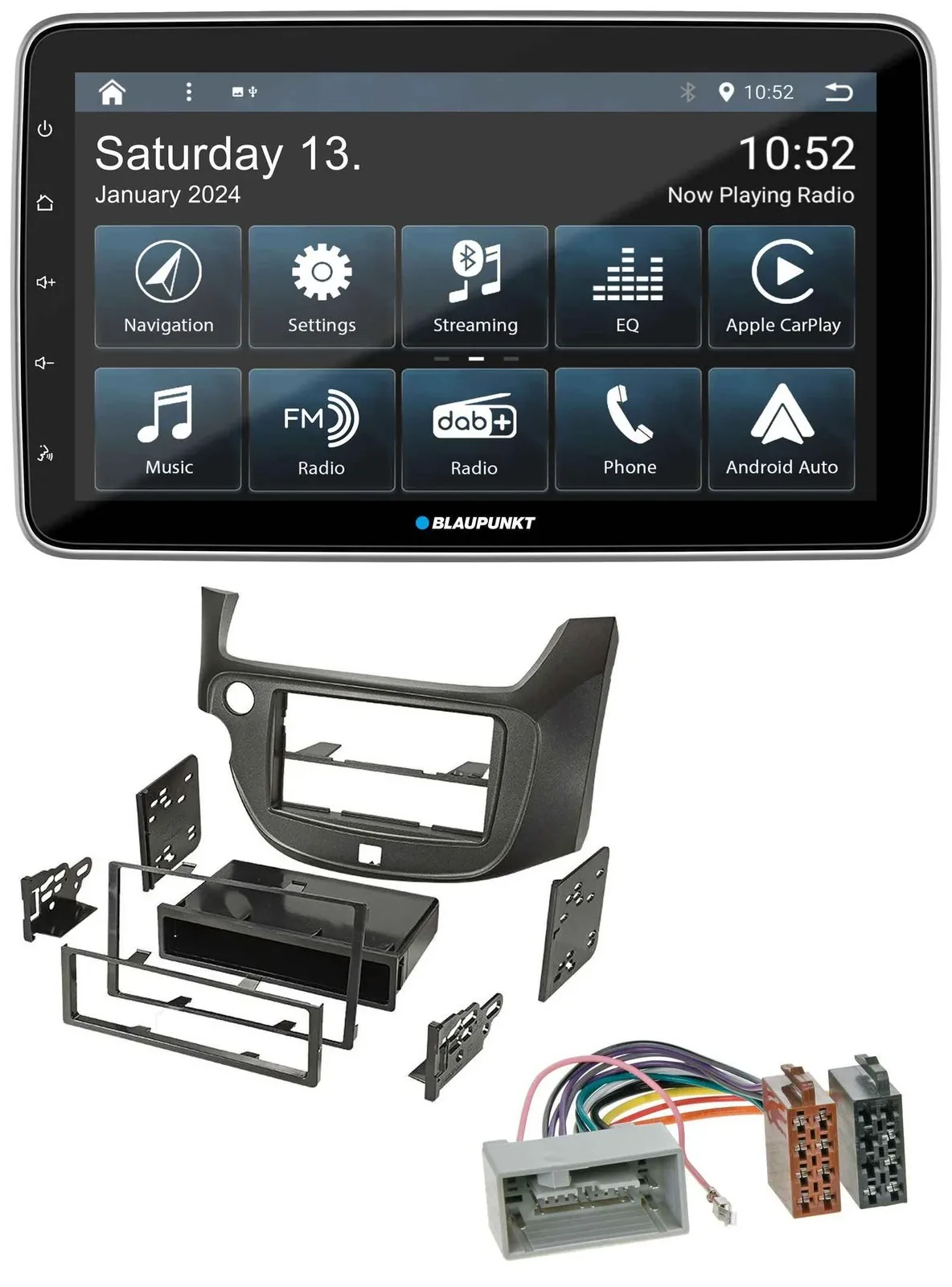 Blaupunkt USB DAB SD MP3 Bluetooth Autoradio für Honda Jazz (ab 2009) dunkelgrau