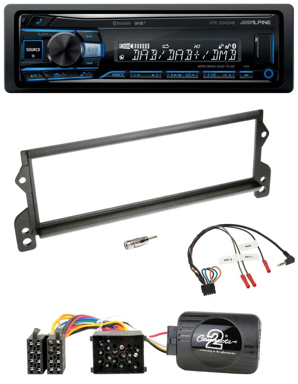 Alpine USB Bluetooth DAB Lenkrad Autoradio für Mini (2001-2002)