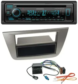 Автомагнитола Kenwood для Seat Altea/Toledo (с 2005) Bluetooth, DAB, CD/MP3, USB, антрацит