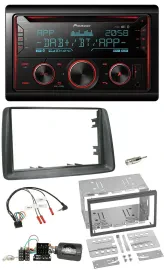 Pioneer 2DIN DAB Lenkrad Bluetooth USB CD Autoradio für Fiat Panda 2007-2012 gra