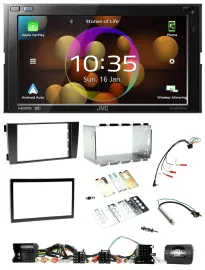 Автомагнитола для Audi A6 C5 (2001–2004) JVC 2DIN, DAB, Bluetooth, USB, поддержка управления с руля