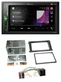 Pioneer 2DIN MP3 DAB USB Bluetooth Autoradio für Porsche Cayenne 2002-2007