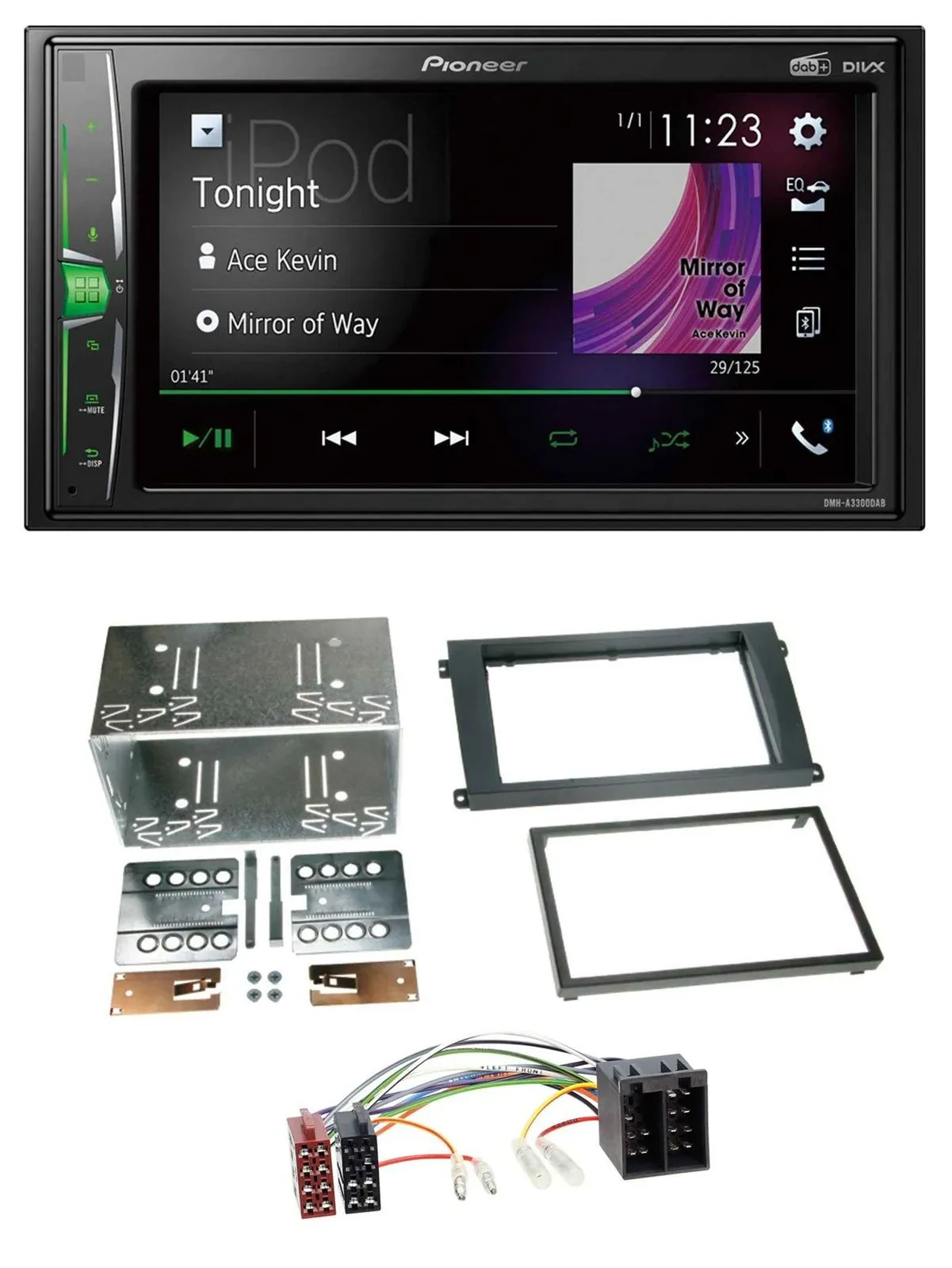 Pioneer 2DIN MP3 DAB USB Bluetooth Autoradio für Porsche Cayenne 2002-2007