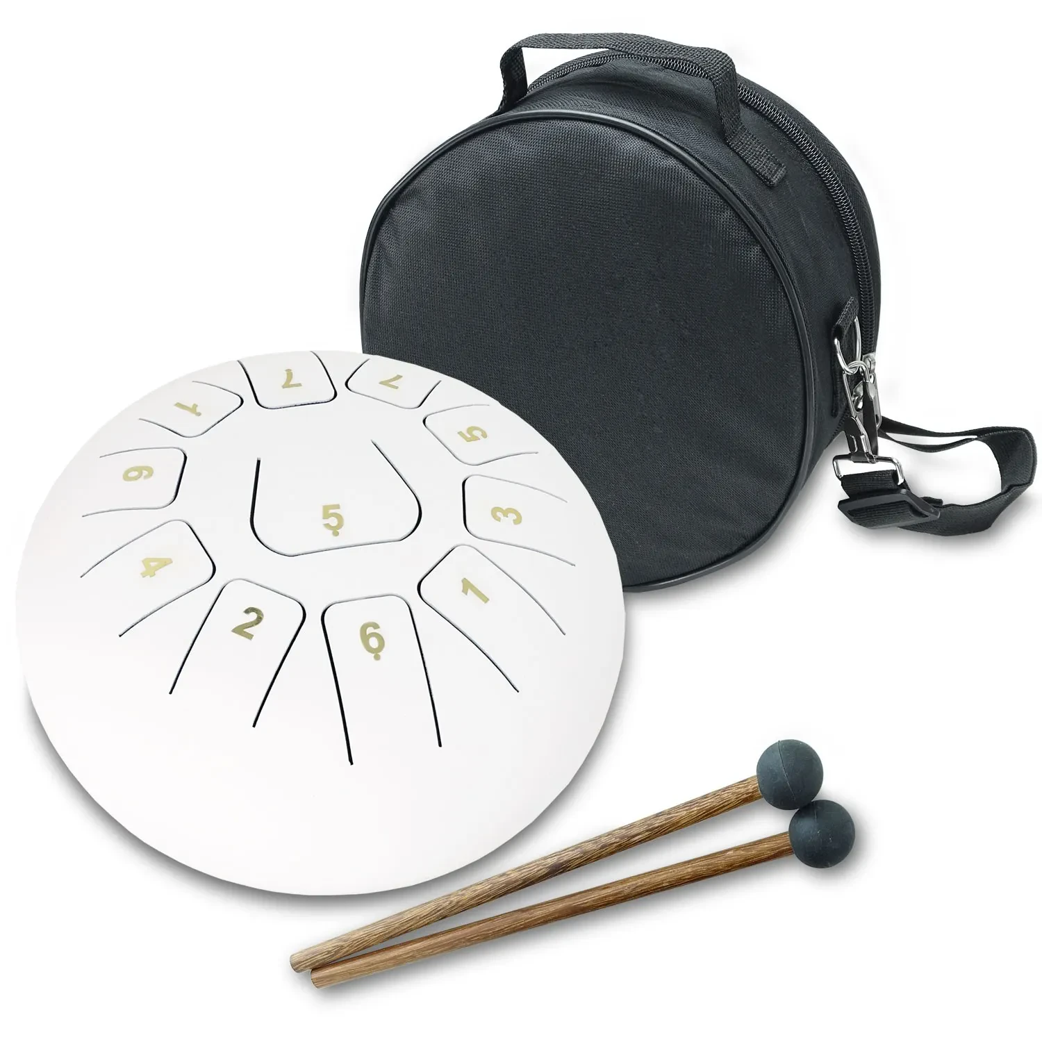 keepdrum TD8WH Tongue Drum Zungentrommel 20cm 11 Töne Weiss