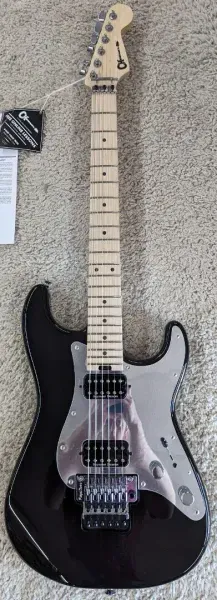 Charvel Pro-Mod So-Cal Style 1 HH, Maple Neck, Gloss Black with Mirror Pickguard