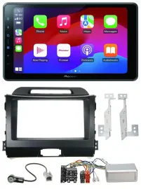 Автомагнитола для Kia Sportage III (2010–2015) Pioneer 2-DIN, Bluetooth, USB, DAB, совместимая с управлением на руле, чёрная