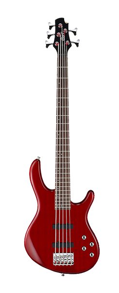 Бас-гитара Cort Action Bass V Plus Trans Red с чехлом