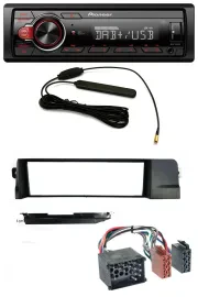 Pioneer MP3 DAB 1DIN AUX USB Autoradio für BMW 3er E46 Profiversion Rundpin