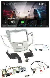 Kenwood Lenkrad 2DIN USB DAB Bluetooth Autoradio für Ford Fiesta 2010-2017 silbe