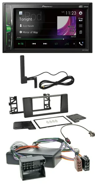 Pioneer MP3 DAB AUX 2DIN Bluetooth Autoradio für BMW 5er E39 X5 E53 Aktivsystem