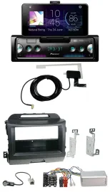 Автомагнитола для Kia Sportage 3 (2010–2015) Pioneer DAB, Bluetooth, USB, поддержка управления на руле, черный