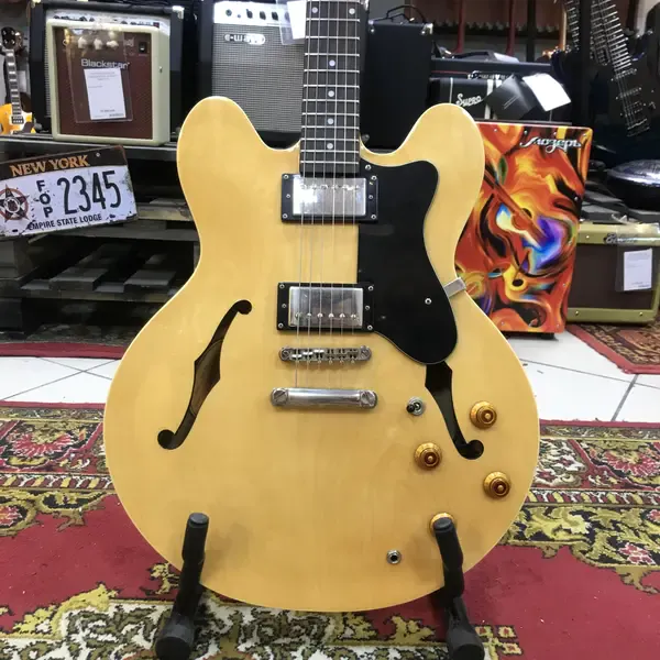 Электрогитара полуакустическая гитара Epiphone ES-335 H-H Natural 2000s China w/case