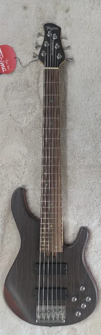 Tagima Millenium TOP 6 6-String Electric Bass Guitar Rosewood Fretboard, Natural