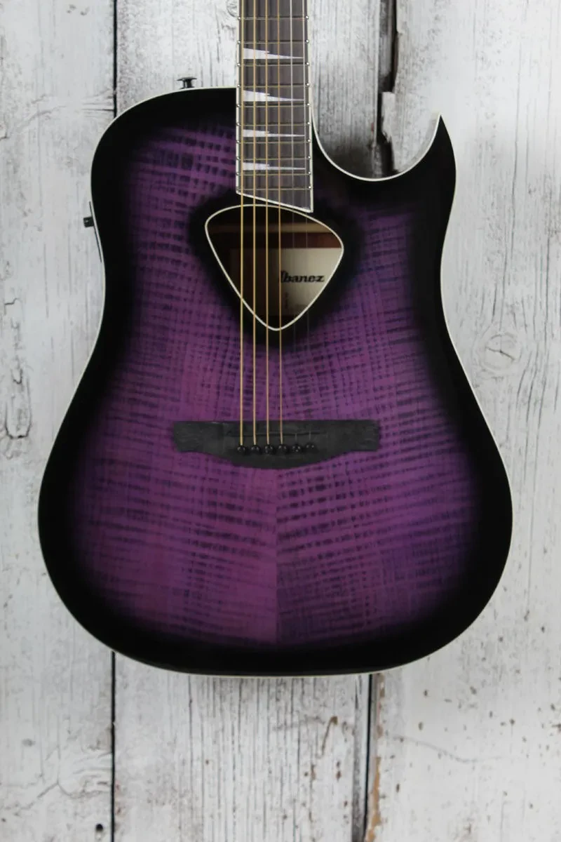 Ibanez Altstar ALT50FA Acoustic Electric Guitar Transparent Violet Sunburst