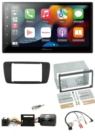 Pioneer DAB Bluetooth 2DIN USB Lenkrad Autoradio für Seat Ibiza ab 08 nitschwarz