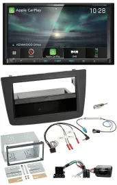 Kenwood Bluetooth USB 2DIN Lenkrad TMC DAB Navigation für Alfa Romeo Mito 08-14