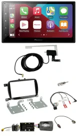 Pioneer USB Bluetooth DAB Lenkrad 2DIN Autoradio für 500 X ab 2016 Facelift Pian