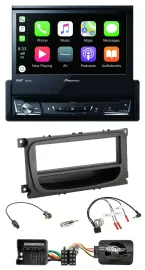 Pioneer DVD Bluetooth DAB USB Lenkrad Autoradio für Ford Mondeo S-Max 07-14 schw