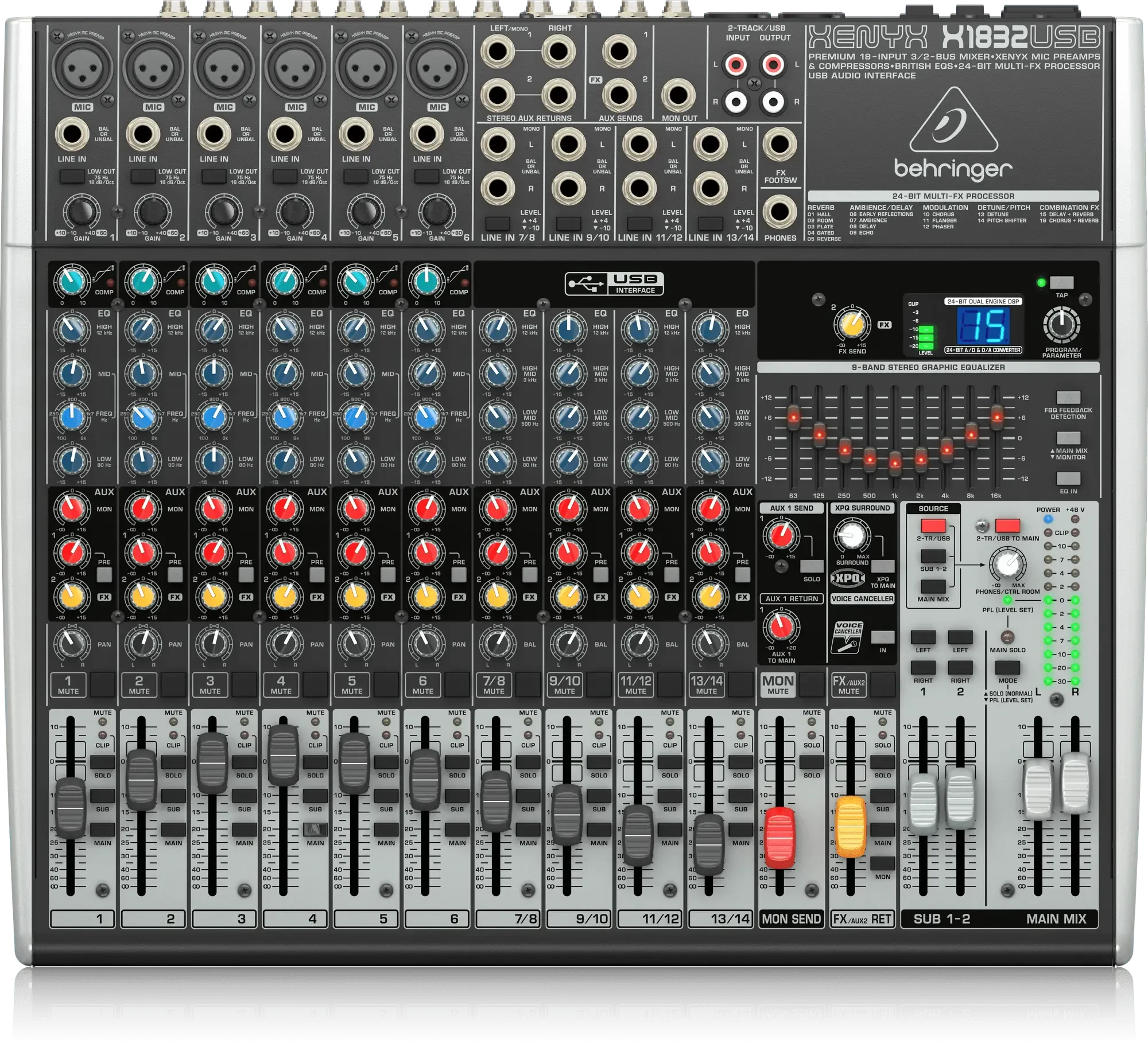 Аналоговый микшерный пульт Behringer Xenyx X1832USB