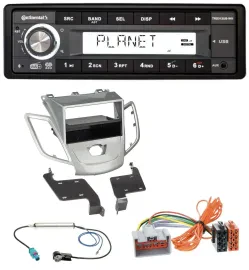 Continental USB 1DIN AUX DAB MP3 Autoradio für Ford Fiesta 08-10 JA8 ohne Displa