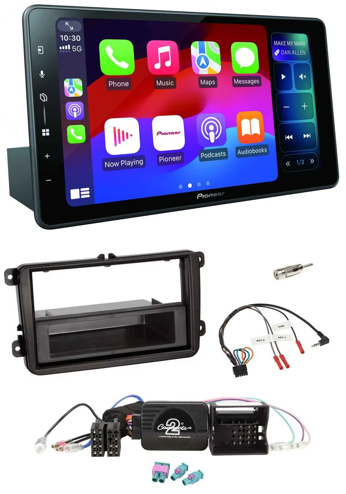 Pioneer Bluetooth DAB Lenkrad USB Autoradio für VW Passat Polo Scirocco Sharan T