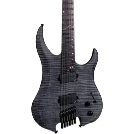Legator Ghost 6 String Multi-Scale Super Shred Series Flamed Maple Guitar Black
