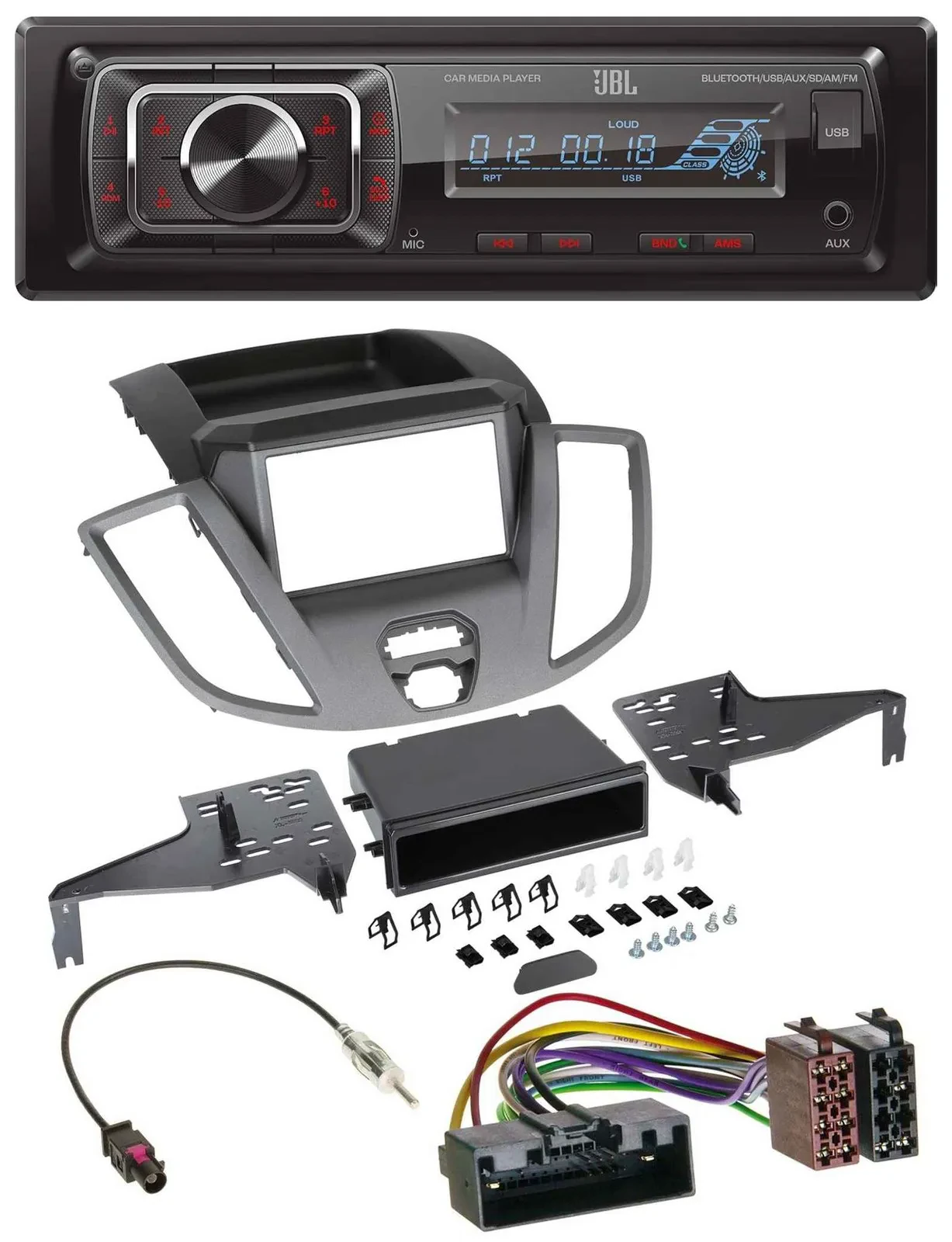 JBL SD AUX MP3 USB Bluetooth Autoradio für Ford Transit V363 (2014-2018)