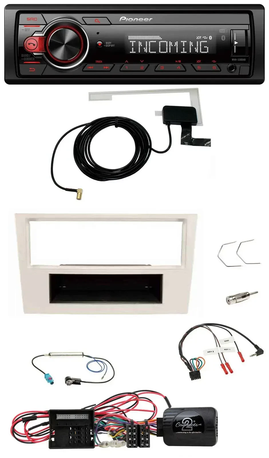 Автомагнитола для Opel Corsa D Pioneer CD DAB USB перламутрово-белый 2009–2014