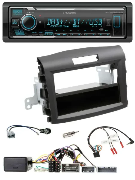 Kenwood Bluetooth Lenkrad DAB USB Autoradio für Honda CR-V ab 2013 schwarz