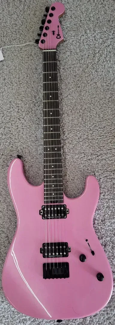 Электрогитара Charvel Pro-Mod Plus San-Dimas Style 1 HH HT E розовый, накладка из черного дерева