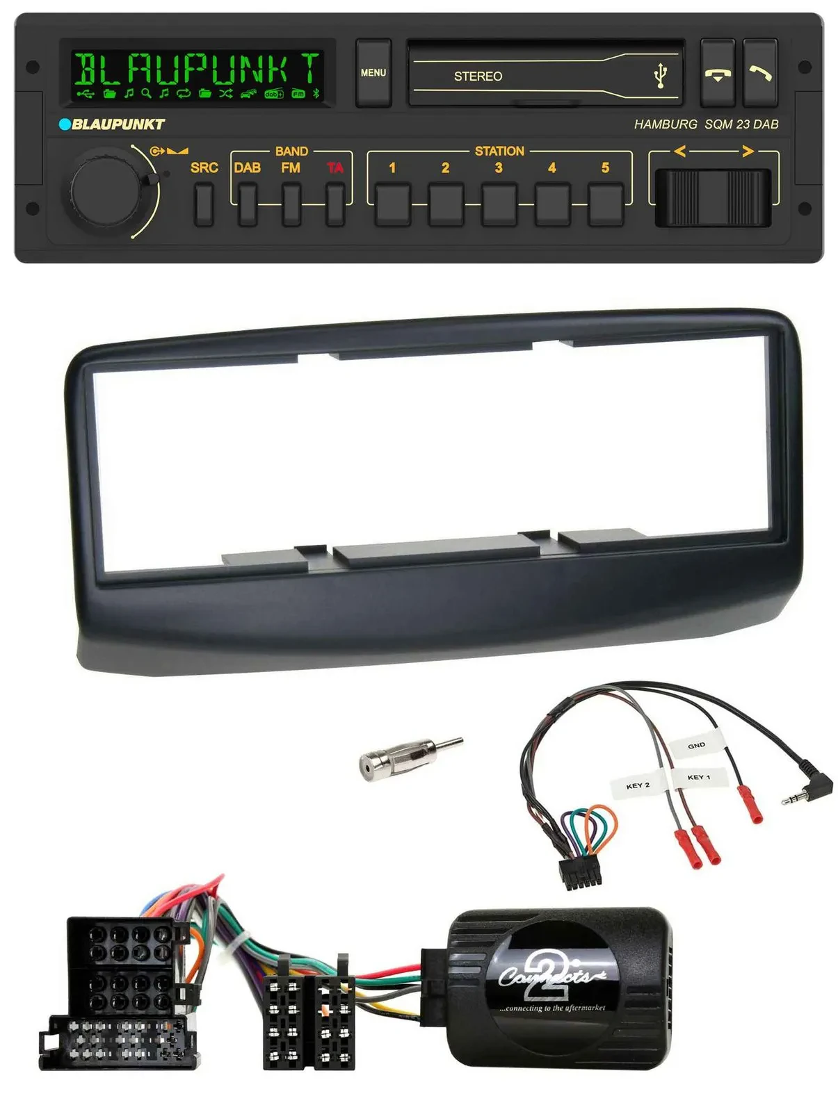 Blaupunkt USB DAB Bluetooth Lenkrad Autoradio für Fiat Multipla 2006-2010