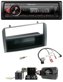 Pioneer MP3 1DIN DAB USB Lenkrad Autoradio für Alfa 147 GT 07-10 anthrazit Ablag